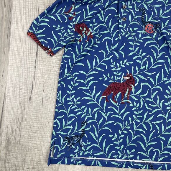 Greyson Golf Youth Tiger Floral AOP Print Polo Youth Size Large EUC I - Picture 2 of 9
